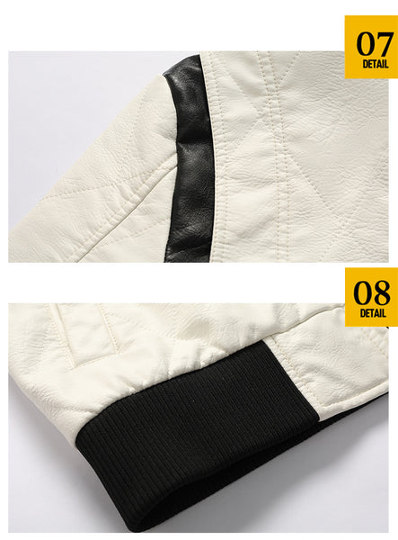 Kunsto Men's Synthetic Leather Coat