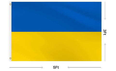 2Pack Ukraine Flag 3*5FT (90*150CM) Ukrainian National Flags Banner for Outdoor Party, Events, No Flagpole